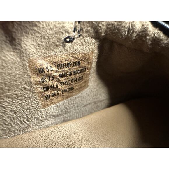 FITFLOP Allegro Black Leather Ballet Flats Women's Sz 7.5 (VGC) - Picture 6 of 7